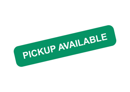 Green pickup available badge for retail or delivery services isolated on transparent background