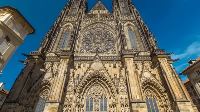 ornate gothic cathedral facade architecture.
