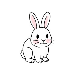 Fototapeta premium vector illustration of a rabbit vector illustration of a bunny