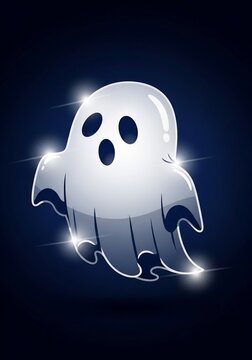 キラリと光る、神秘的な幽霊のイラスト