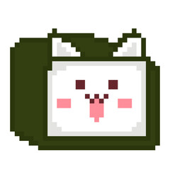 Maki sushi cat seaweed roll pixel art japanese food © BlackGroundMeYou 