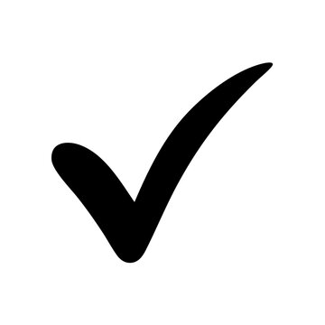 Black Checkmark Icon Isolated