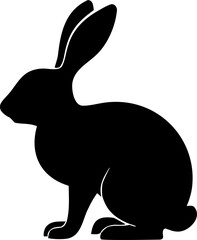Black Rabbit Icon and Silhouette Emblem Design © ZuhairAli