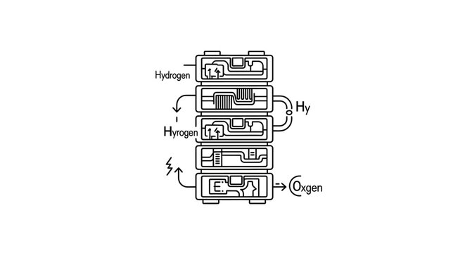 Hydrogen Fuel Cell Stack Diagram - Clean Energy Production