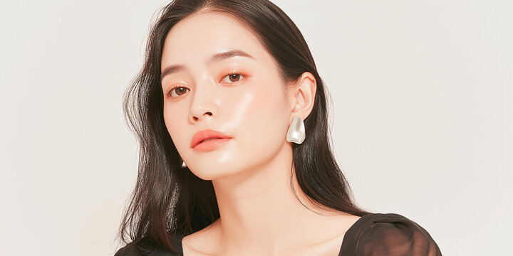 美容, 女性, スキンケア, 化粧品, ビューティー, 若い女性, 美肌, 日本人, アジア人, フェイシャル, メイク, 美容液, 保湿, クリーム, エイジングケア, 美容医療, エステ, 美容クリニック, 肌ケア, ナチュラルメイク, 透明感, ツヤ肌, モデル, 笑顔, ポートレート, クローズアップ, リラックス, 癒し, 健康的, 美白, コラーゲン, ヒアルロン酸, アンチエイジング
