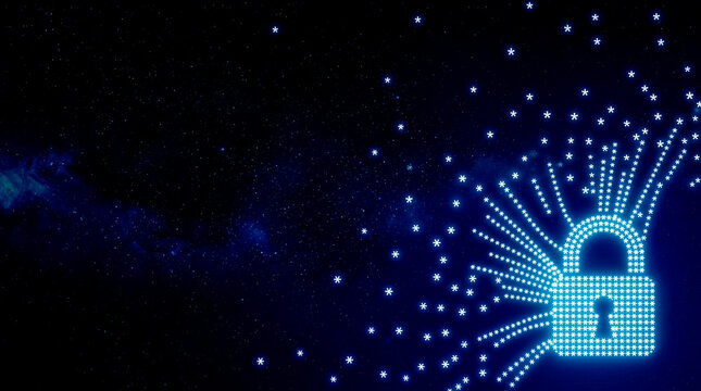 Password constellation forming a secure lock in digital space
