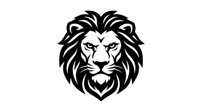 Stylized front-facing lion head emblem silhouette.