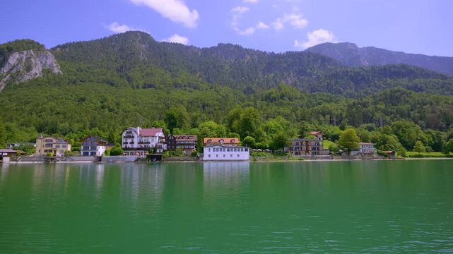 Blick auf das Ufer am Kochelsee, Alpenvorland, Blaues Land, Kochel, Oberbayern, Bayern, Deutschland