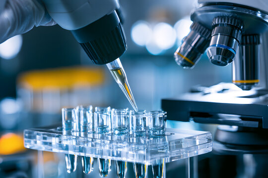 AI-driven sterile laboratory procedures for meticulous liquid handling, scientific analysis, clinical testing, and biotechnology research, promoting innovation