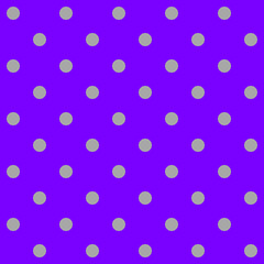 Repeating pattern. Polka dot. Background: electric purple, dot: steel grey. Modern Halloween colors © JYR