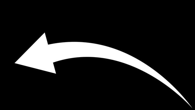 Long curved white arrow vector. Curved or arch arrow icon. arrow symbol collection. Curved arrows. Arrow sign. Vector illustrator.