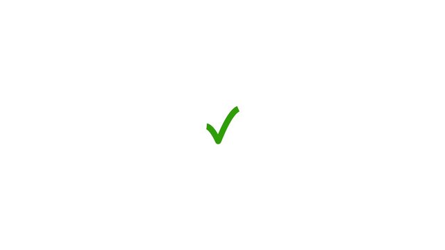 qr code scanning animation transitioning to scan complete with bouncing green checkmark.