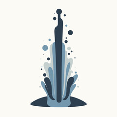 Fototapeta premium Water fountain splash abstract illustration