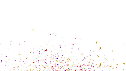 Naklejka premium Multi colored Colorful confetti celebration PNG.