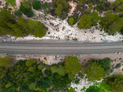 Via Verde del Noroeste sobre las vias del tren, Caravaca, Murcia