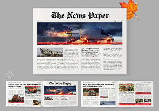 Corporate Newspaper Newsletter Template for Business