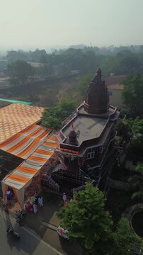 Vertical Aerial View of Shri Swami Samarth Math in Khopoli, Maharashtra