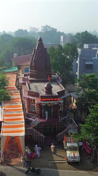 Vertical Aerial View of Shri Swami Samarth Math in Khopoli, Maharashtra