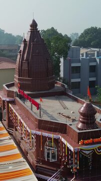 Vertical Aerial View of Shri Swami Samarth Math in Khopoli, Maharashtra