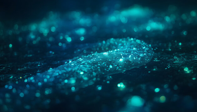Bioluminescent plankton or glowing bacteria
