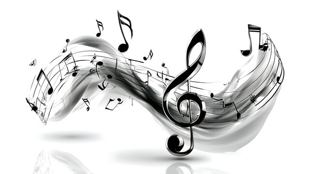 Music notes - on White Background
