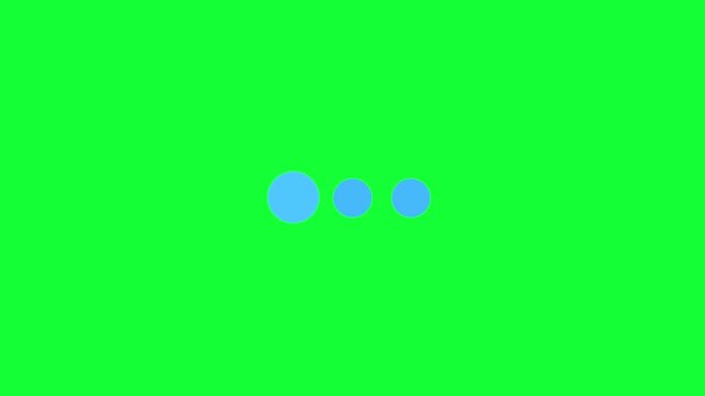 Loading dot animation, process animation, loading page, green screen 4K
