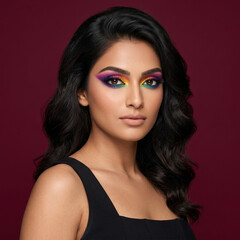 Naklejka premium young model with eye makeup
