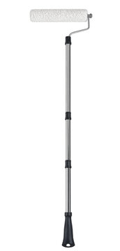 Extendable paint roller handle with fluffy nap cover painting extension renovation improvement construction