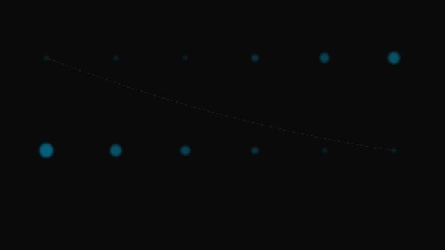 A scatter plot showing a negative correlation between two numerical variables