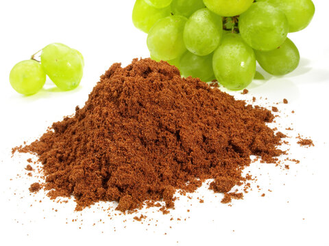 Food and Health - OPC Grape Powder on white Background