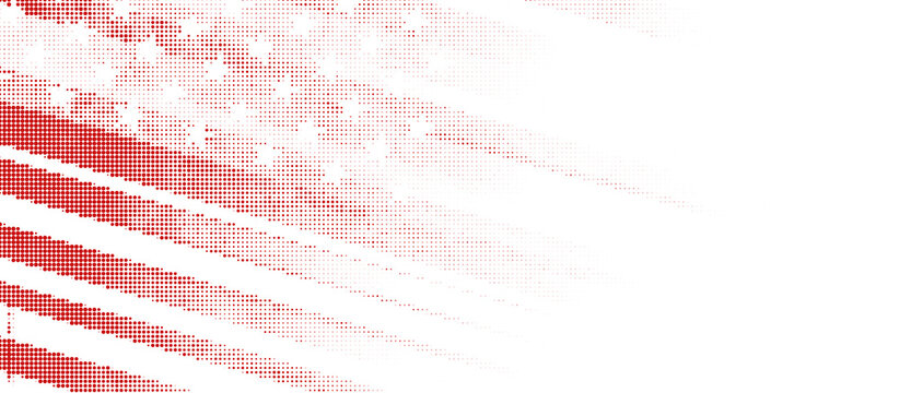 Abstract halftone american flag background, patriotic design with red stars and stripes fading into white space, digital graphic illustration for independence day or national holidays