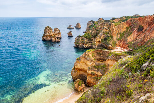 Landscape overlooking Praia do Camilo near Lagos - Portugal