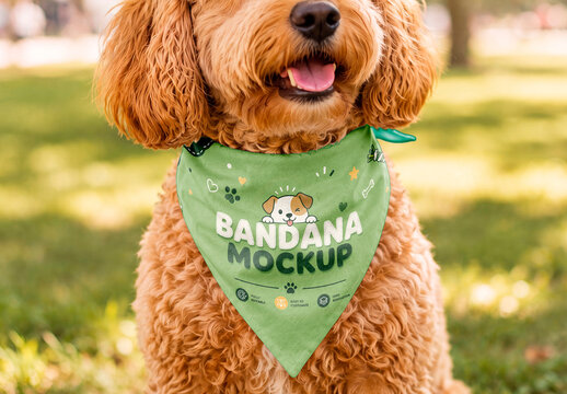 Blank Dog Bandana Mockup