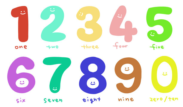 数字の手書きイラスト