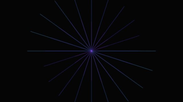 A single faint glowing blue point of light centered against a solid black void