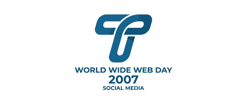 World Wide Web Day 2007 Social Media Logo - Abstract Blue Symbol