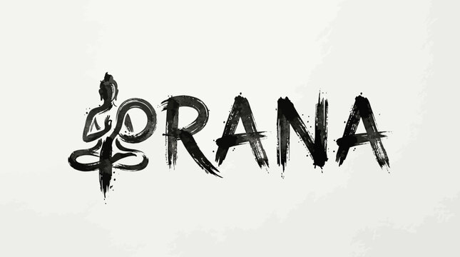 Yoga, Prana, Meditation, Logo, Vector, Black, Abstract, Fitness, Wellness