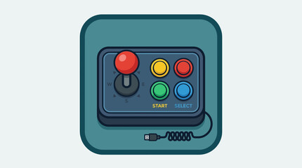 Colorful Arcade Machine Controller Panel. © Suk