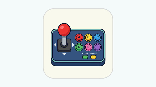 Retro arcade game joystick controller.