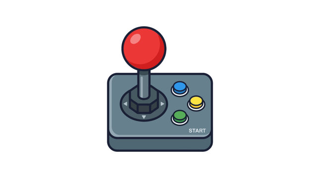 Retro arcade game joystick controller.
