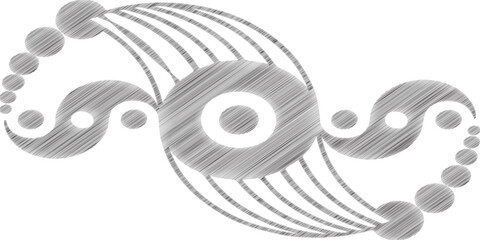Stylized abstract octopus design with flowing lines and circular details in black silhouette © MohSholeh