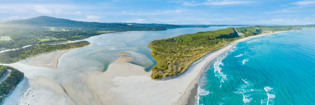 Aerial view of Denmark River & Ocean Beach