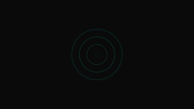 Minimalist white circle centered on a solid deep black background surface