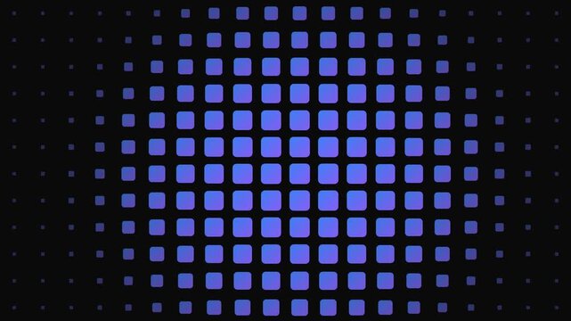 Minimalist grid pattern with a subtle central blue focus point on black