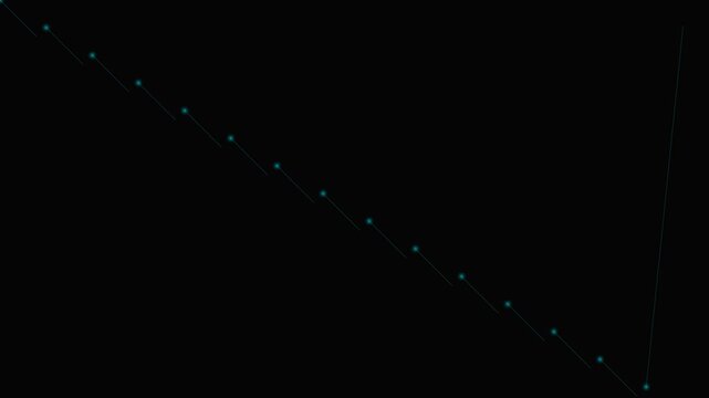 Abstract digital scatter plot showing linear and vertical data trends