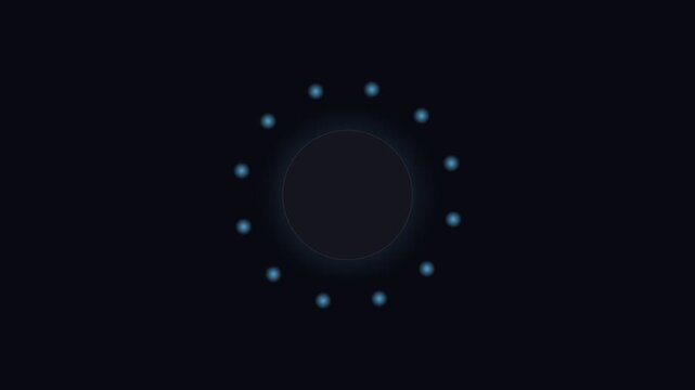 A glowing blue ring of digital light points arranged in a circular pattern