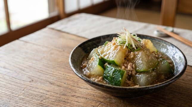 冬瓜と鶏そぼろのあんかけ煮物