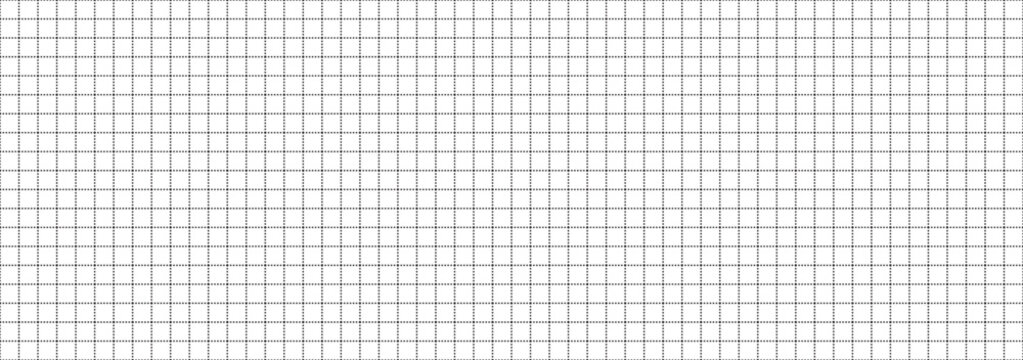 Seamless dashed grid paper line pattern background vector illustration. Minimalist school notebook sheet features a repeatable dashed graph check matrix template for architecture drafting, blueprint p