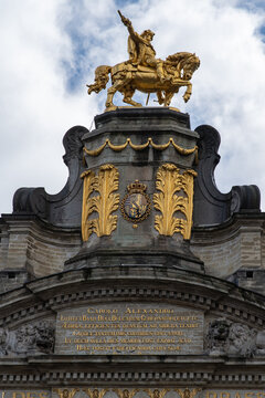 Brussels, Belgium: Grand Place, detail of facades south side