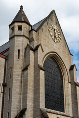 Obraz premium Brussels, Belgium: Facade of Church of St. Nicholas, a Catholic church in central Brussels